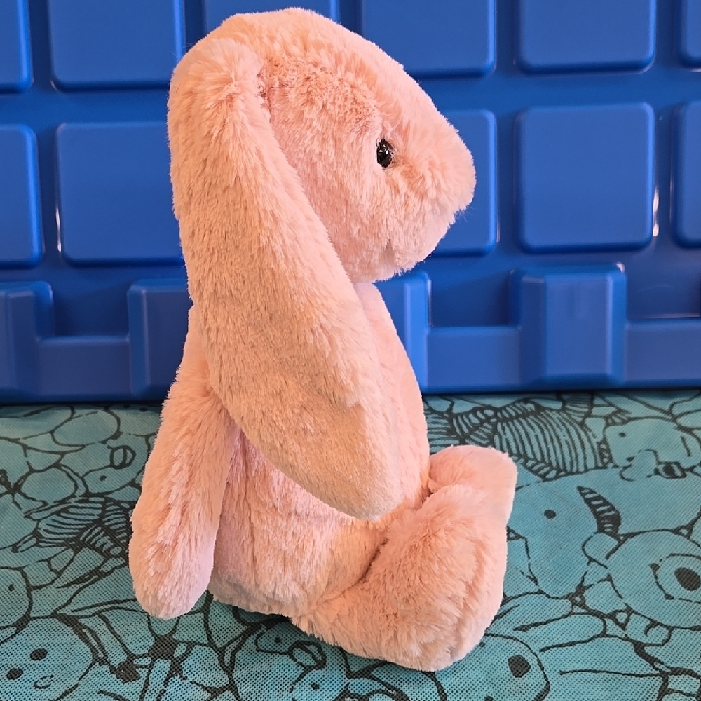 Jellycat Original Bashful Blush Bunny W/ Blue Bag - Picture 14 of 16